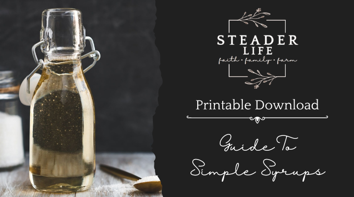 Printable Download:  Guide To Simple Syrups